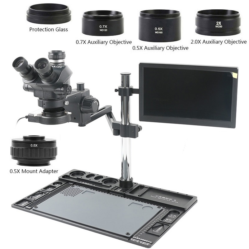 Workbench Portable Fold - 3.5x-100x Zoom Confocal Trinocular Folding Cross-arm