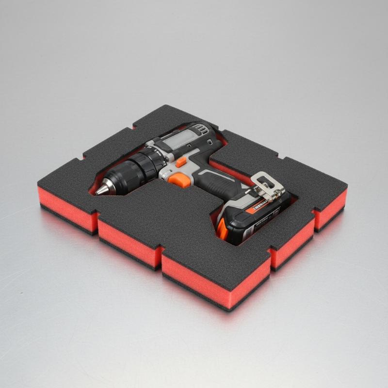 Tools Workshop - 1Pcs Red Black Shockproof Foam Insert