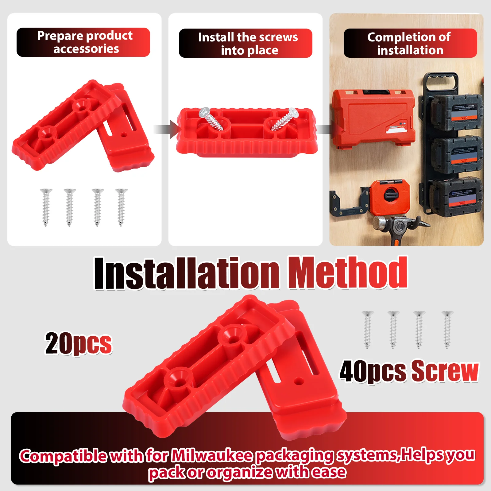 20pcs Mounting Feet for Milwau - Workshop Electric Tools ulasan dan harga