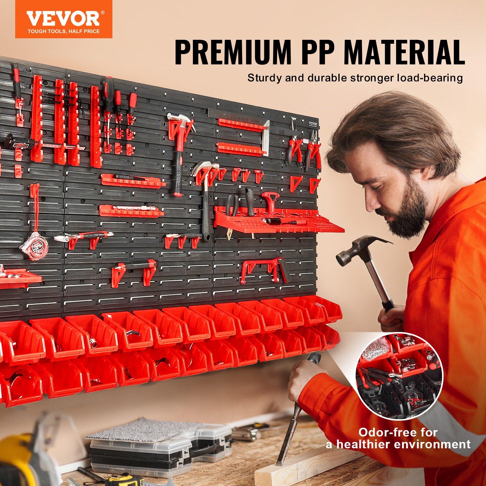 Wall Mounted 30-Bin Plastic Pa - Workshop Tools Shelf ulasan dan harga