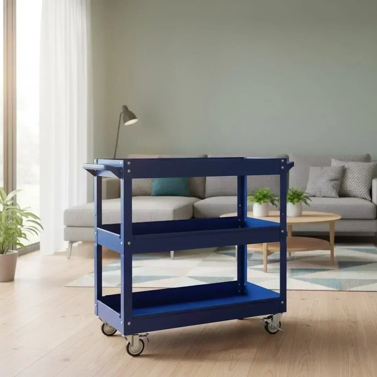 3 Shelf Rolling Tool Cart Lock - Workshop Tools Shelf ulasan dan harga