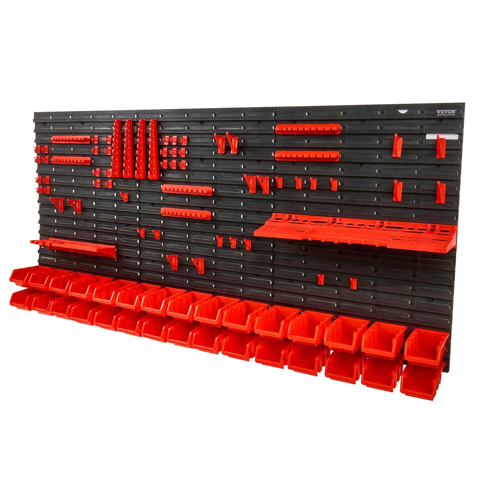Wall Mounted 30-Bin Hardware O - Workshop Tools Shelf ulasan dan harga