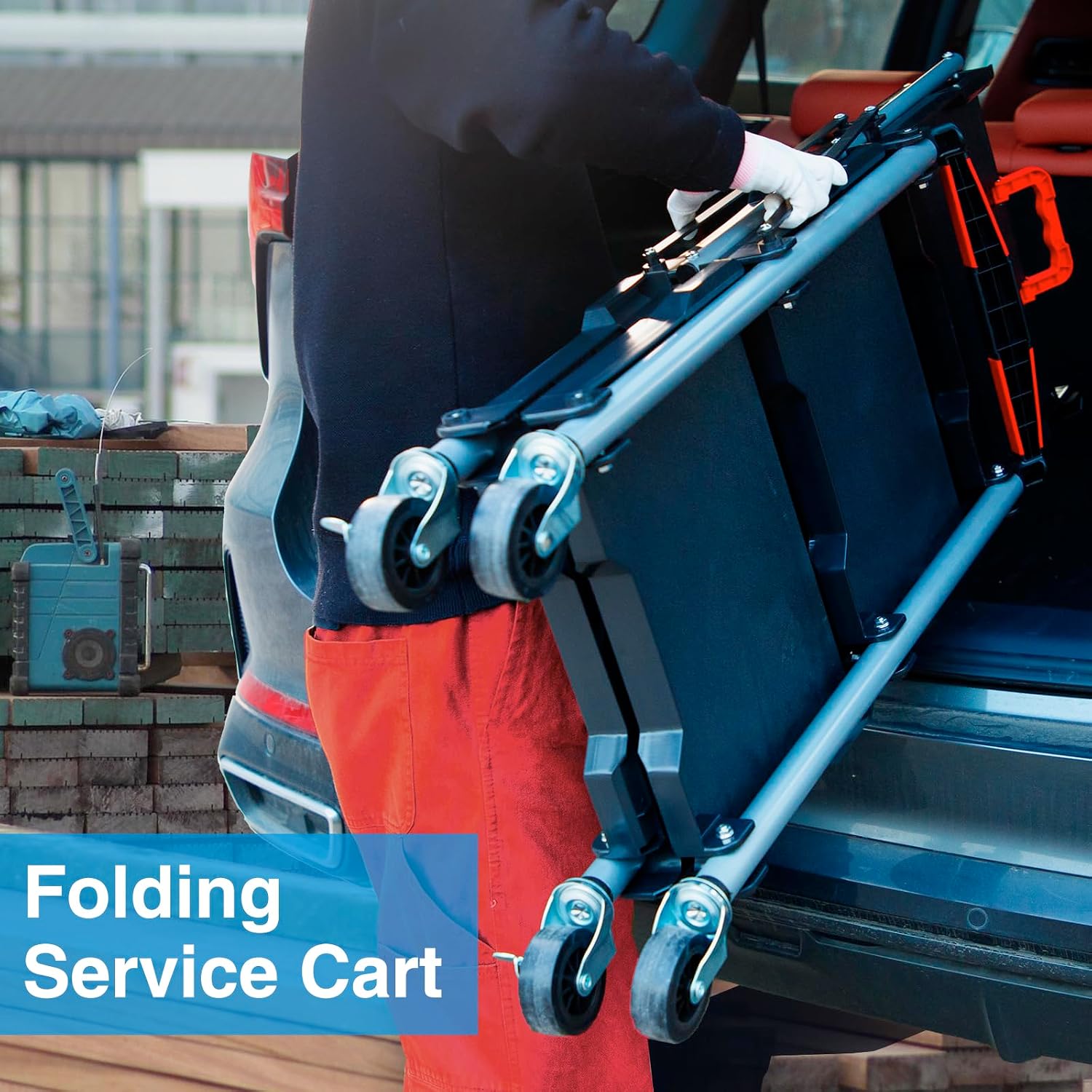 3-Shelf Foldable Rolling Utili - Workshop Tools Shelf ulasan dan harga