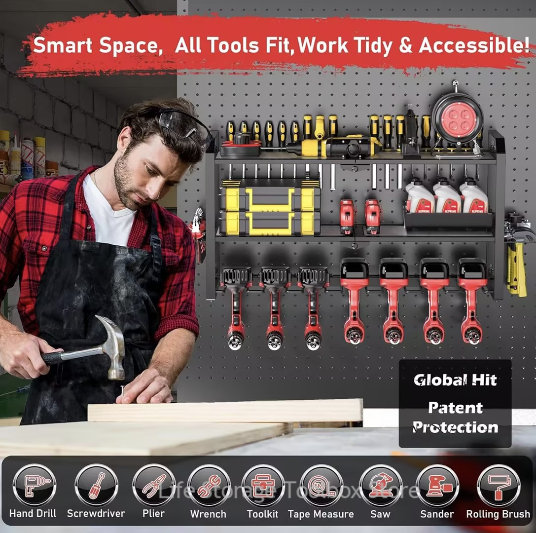Multifunctional Wall Tool Stor - Workshop Electric Tools ulasan dan harga